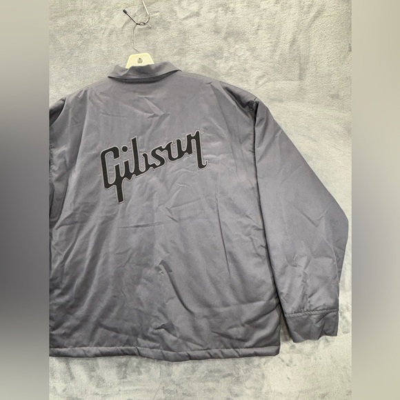 NWT Gibson Guitars Workwear FSP Jacket Gray Black Adult 2XL Lined Quilted Logo - Picture 14 of 16